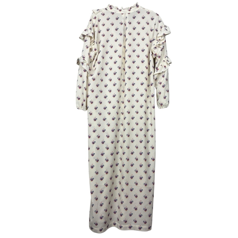Baum Und Pferdgarten Floral Cottage Printed Ruffle Boho Long Sleeve Dress - Picture 4 of 7